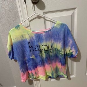 Tie die crop top